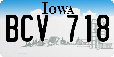 IA license plate BCV718