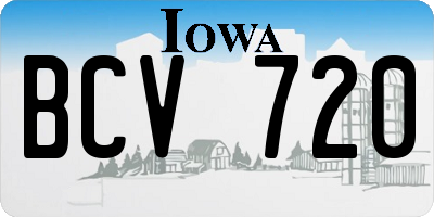 IA license plate BCV720
