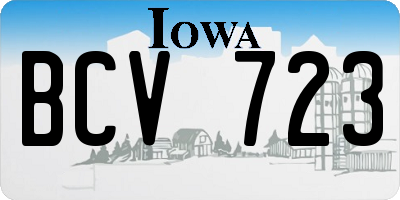 IA license plate BCV723