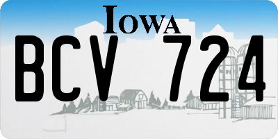 IA license plate BCV724