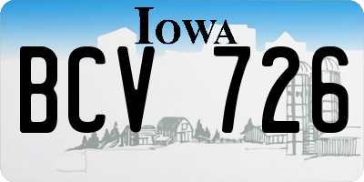 IA license plate BCV726