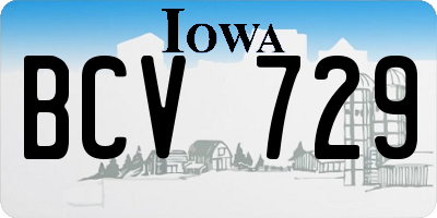 IA license plate BCV729