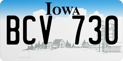 IA license plate BCV730
