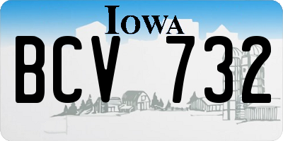 IA license plate BCV732