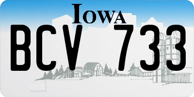 IA license plate BCV733