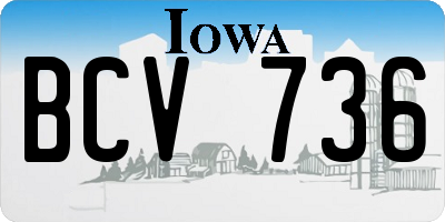 IA license plate BCV736
