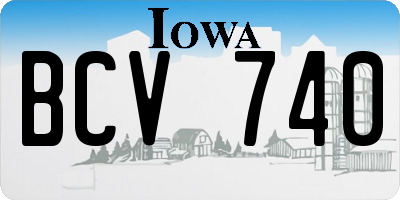 IA license plate BCV740