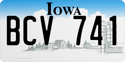 IA license plate BCV741