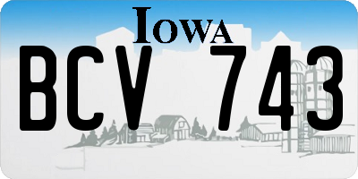 IA license plate BCV743