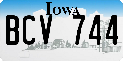 IA license plate BCV744
