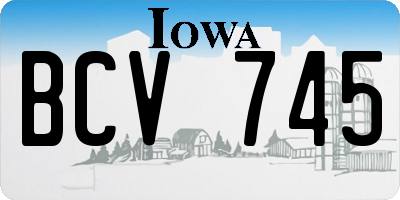 IA license plate BCV745