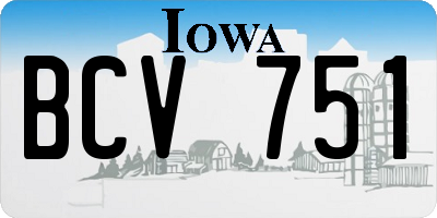 IA license plate BCV751