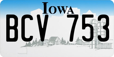 IA license plate BCV753