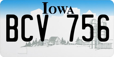 IA license plate BCV756