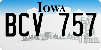 IA license plate BCV757