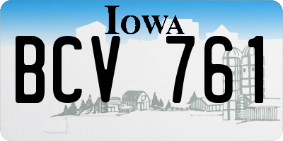 IA license plate BCV761