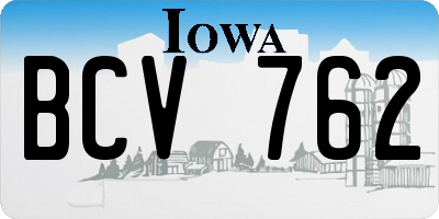 IA license plate BCV762