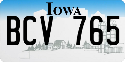 IA license plate BCV765