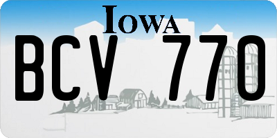 IA license plate BCV770
