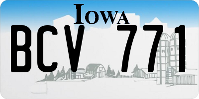 IA license plate BCV771