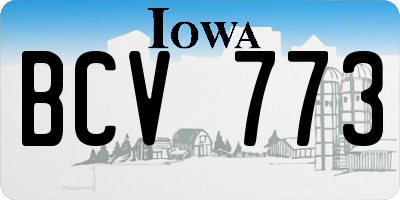 IA license plate BCV773