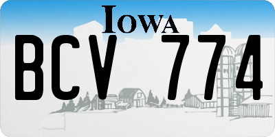 IA license plate BCV774