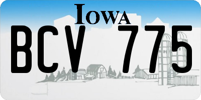 IA license plate BCV775