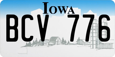 IA license plate BCV776