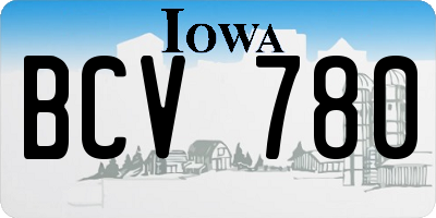 IA license plate BCV780