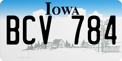 IA license plate BCV784