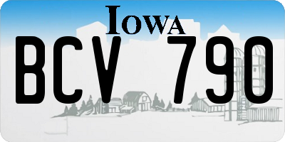 IA license plate BCV790