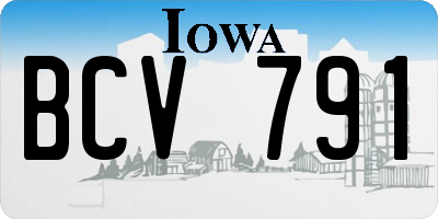 IA license plate BCV791