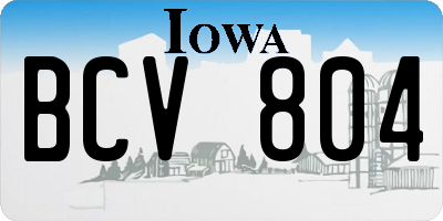 IA license plate BCV804