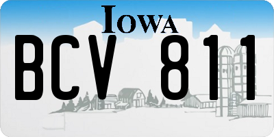 IA license plate BCV811