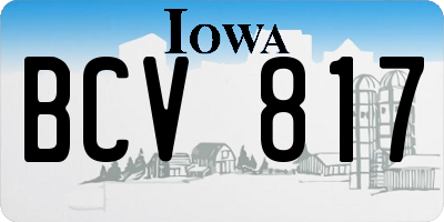 IA license plate BCV817