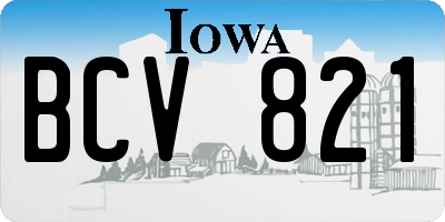 IA license plate BCV821