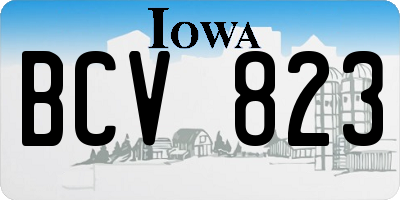 IA license plate BCV823