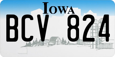 IA license plate BCV824