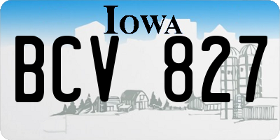 IA license plate BCV827