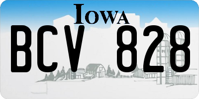IA license plate BCV828