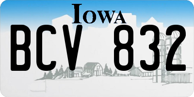 IA license plate BCV832