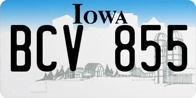 IA license plate BCV855
