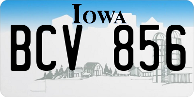 IA license plate BCV856