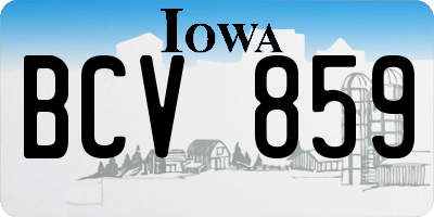 IA license plate BCV859