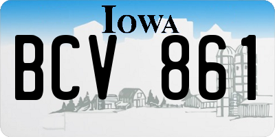 IA license plate BCV861
