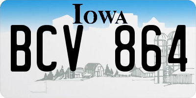 IA license plate BCV864