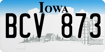 IA license plate BCV873