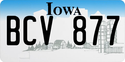 IA license plate BCV877