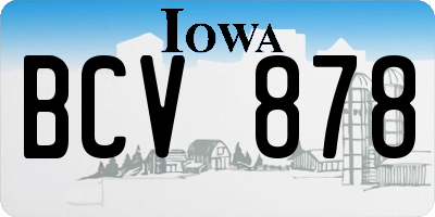 IA license plate BCV878