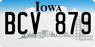 IA license plate BCV879